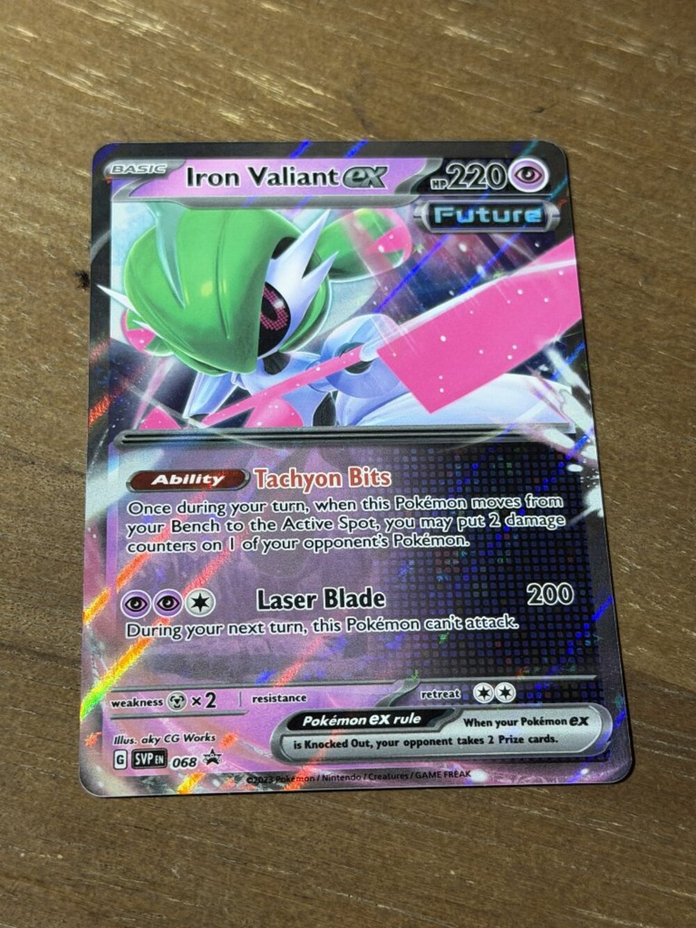 Pokemon Iron Valiant ex SVP 068 English Raw EX NM